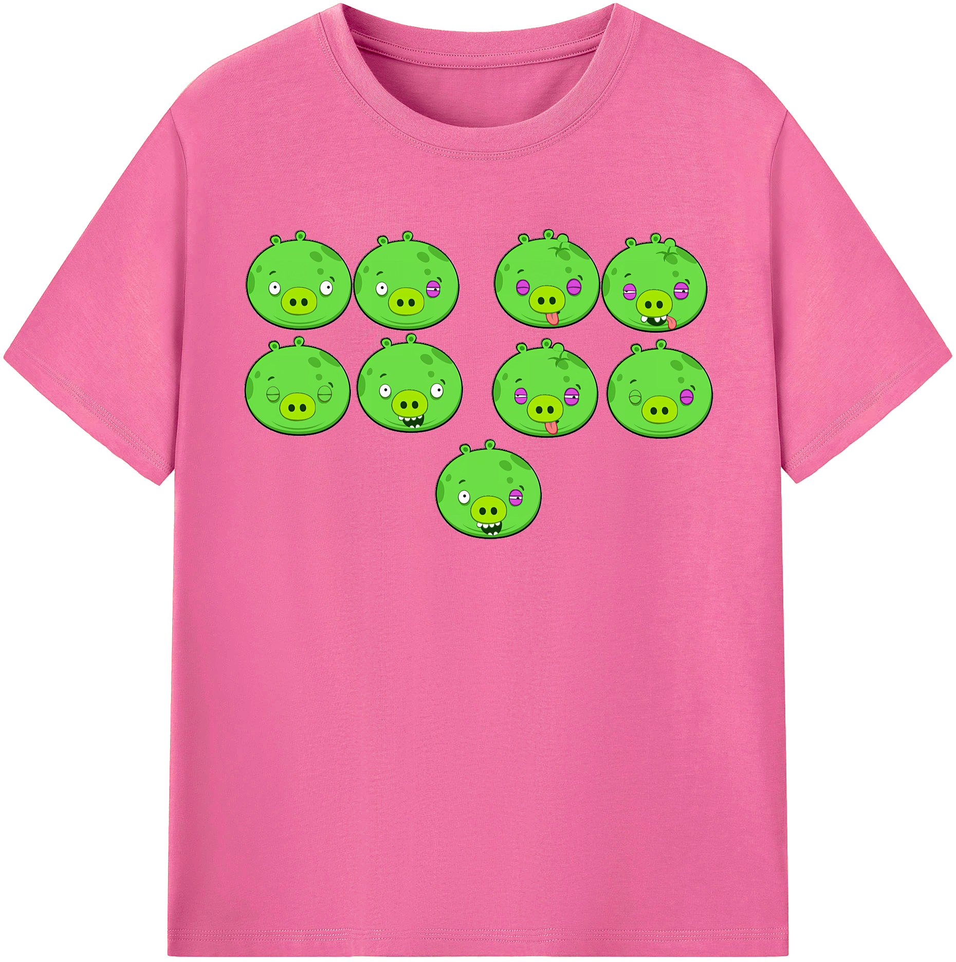 （画像用） Angry Birds アングリーバード レディースカジュアルプリントTシャツ（綿100％）
